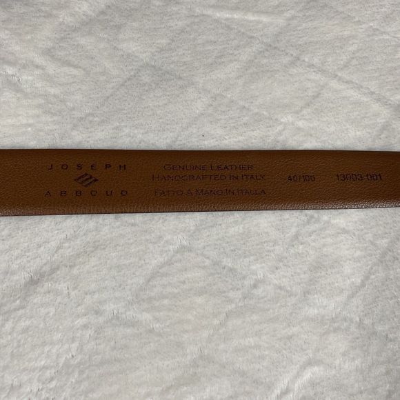 Joseph Abboud Black Leather Belt Men's Sz 44 Handcrafted In Italy Classic - Picture 2 of 7